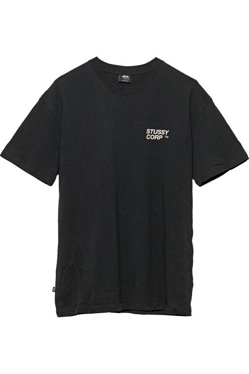 Stussy Mens Corp T Shirt Black - MBUOI6753